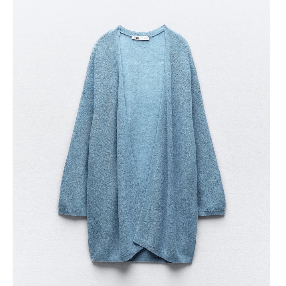 Zara Wool/Alpaca Blend Open Front Cardigan